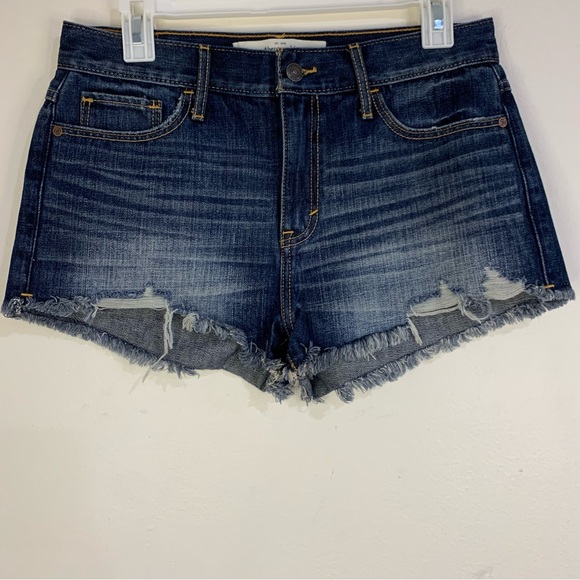 Abercrombie & Fitch Pants - Abercrombie & Fitch Blue Jean Shorts Women's Size 28/6 Cutoff High Rise Distress